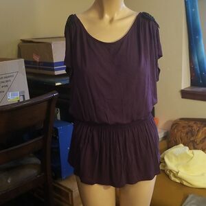 New By Lush Bouncy Purple  Dress Top